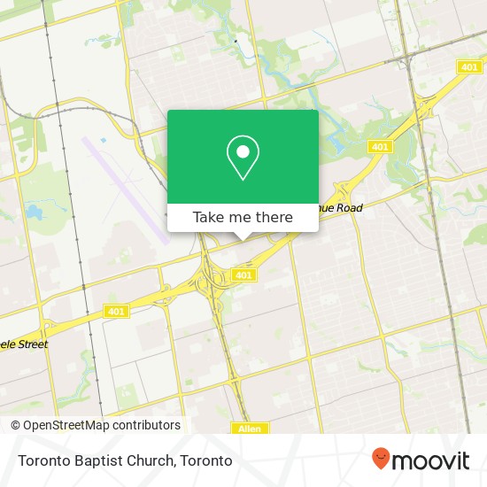 Toronto Baptist Church map