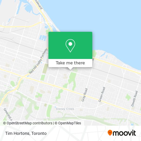 Tim Hortons map