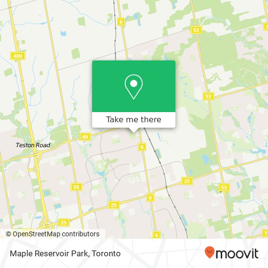 Maple Reservoir Park map