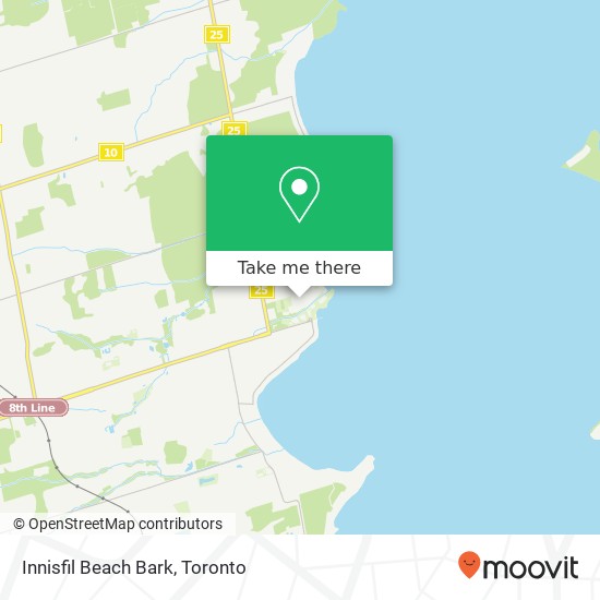 Innisfil Beach Bark map
