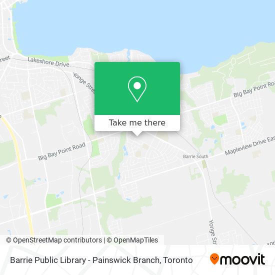 Barrie Public Library - Painswick Branch map