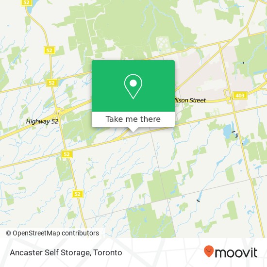 Ancaster Self Storage map