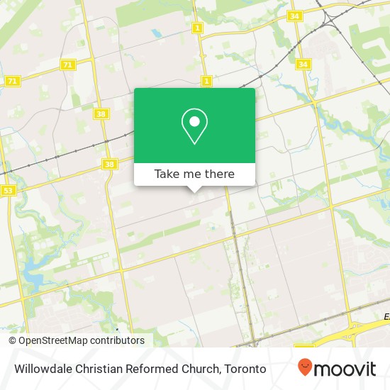 Willowdale Christian Reformed Church map