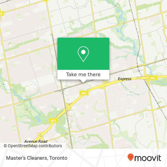 Master's Cleaners map
