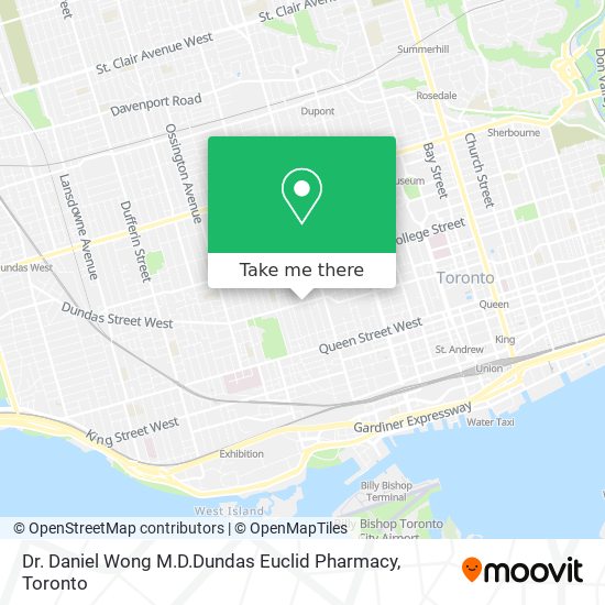Dr. Daniel Wong M.D.Dundas Euclid Pharmacy map