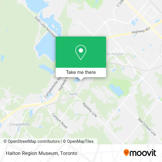 Halton Region Museum map