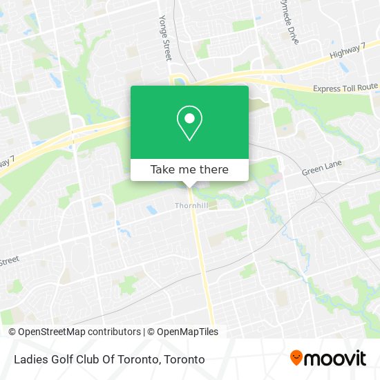 Ladies Golf Club Of Toronto map