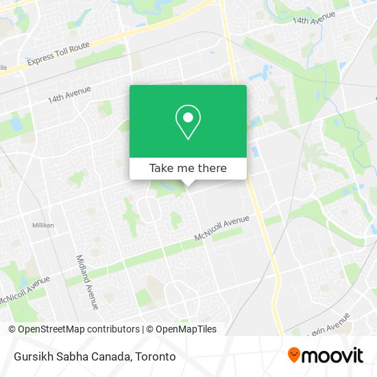 Gursikh Sabha Canada map