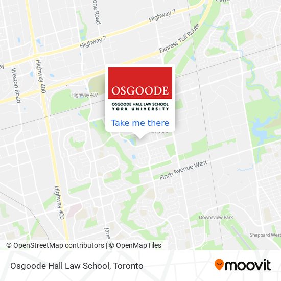 Osgoode Hall Law School map