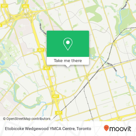 Etobicoke Wedgewood YMCA Centre map