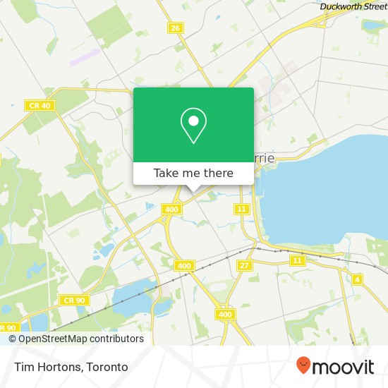 Tim Hortons map