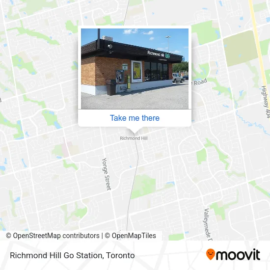 Richmond Hill Go Station map