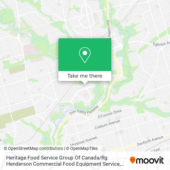 Heritage Food Service Group Of Canada / Rg Henderson Commercial Food Equipment Service map