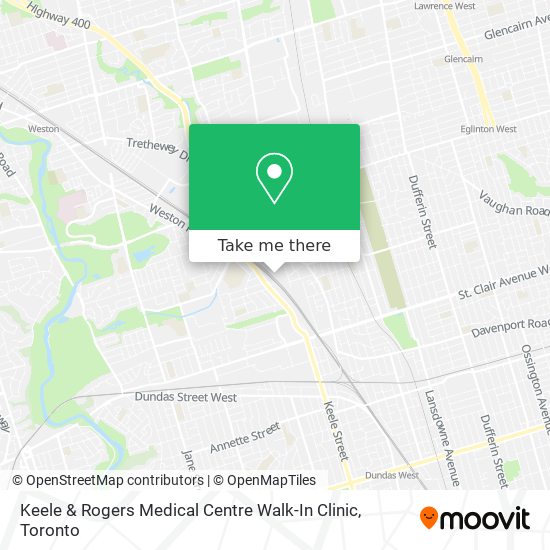 Keele & Rogers Medical Centre Walk-In Clinic plan