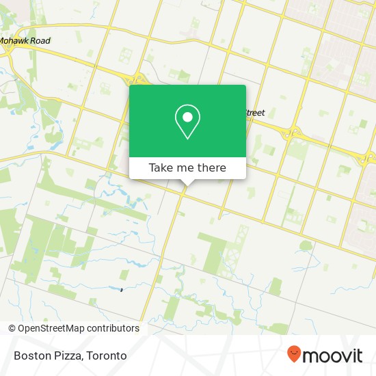 Boston Pizza map