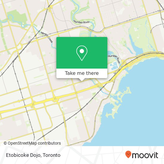 Etobicoke Dojo map