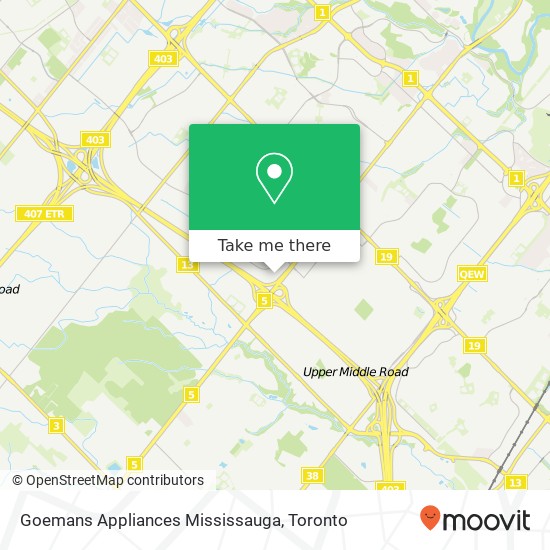 Goemans Appliances Mississauga map