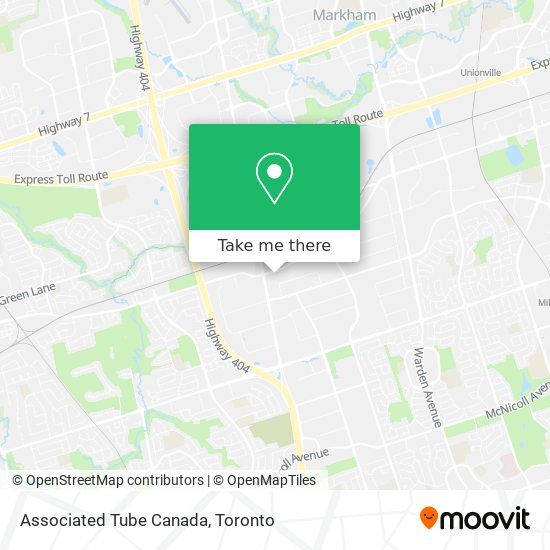 Associated Tube Canada map