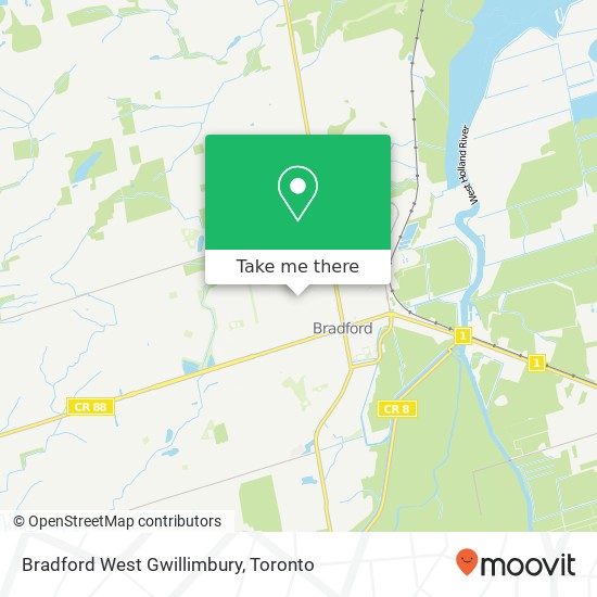 Bradford West Gwillimbury map