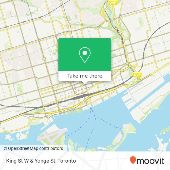 King St W & Yonge St map