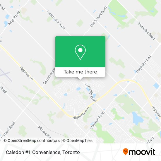 Caledon #1 Convenience map