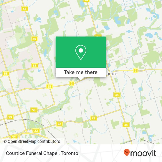 Courtice Funeral Chapel map