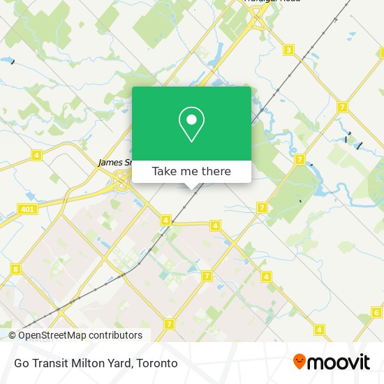 Go Transit Milton Yard map