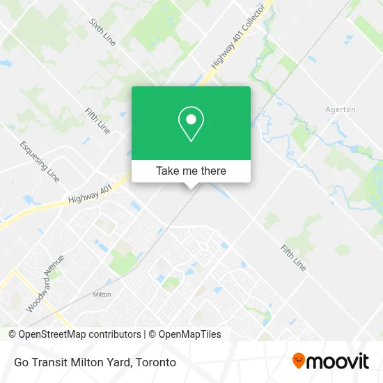 Go Transit Milton Yard map