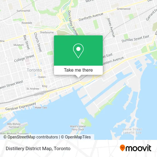 Distillery District Map map