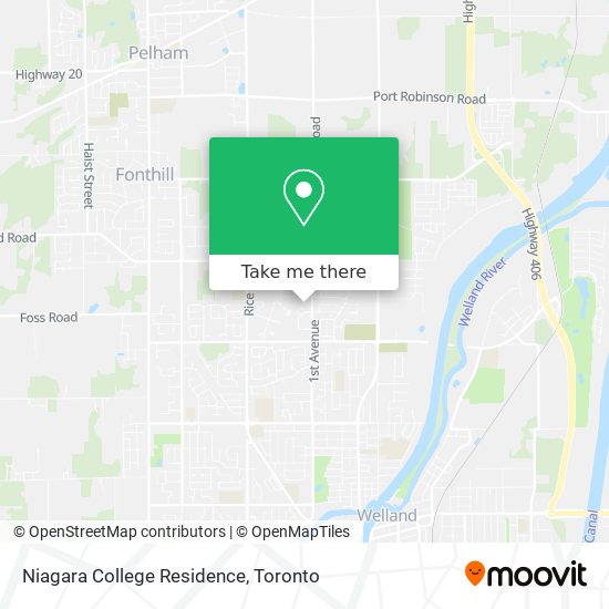 Niagara College Residence map