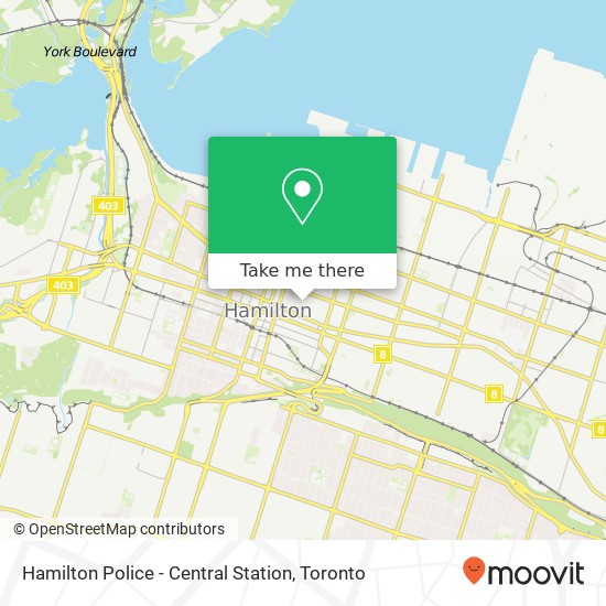 Hamilton Police - Central Station map