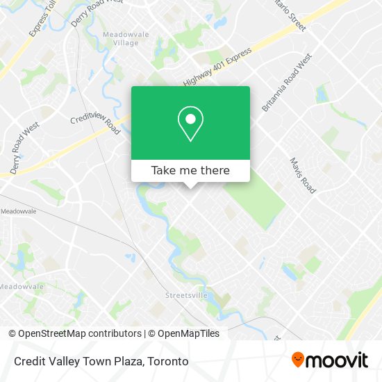 Credit Valley Town Plaza map