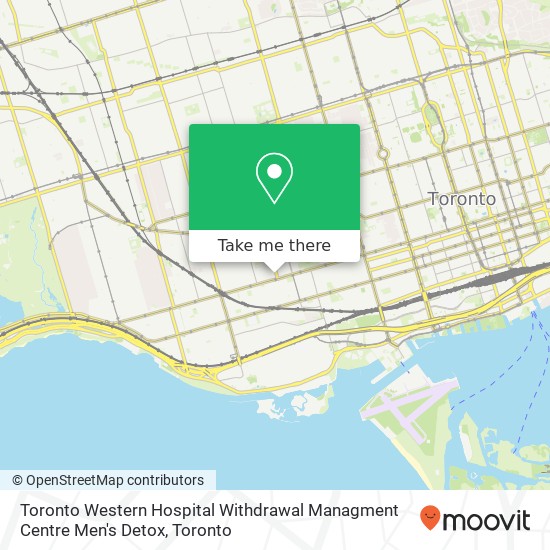 Toronto Western Hospital Withdrawal Managment Centre Men's Detox map