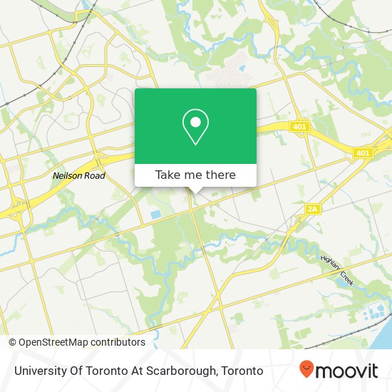 University Of Toronto At Scarborough map
