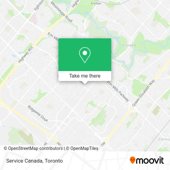 Service Canada map