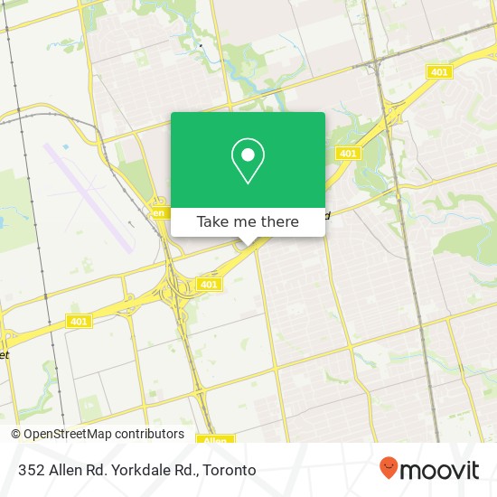 352 Allen Rd. Yorkdale Rd. map