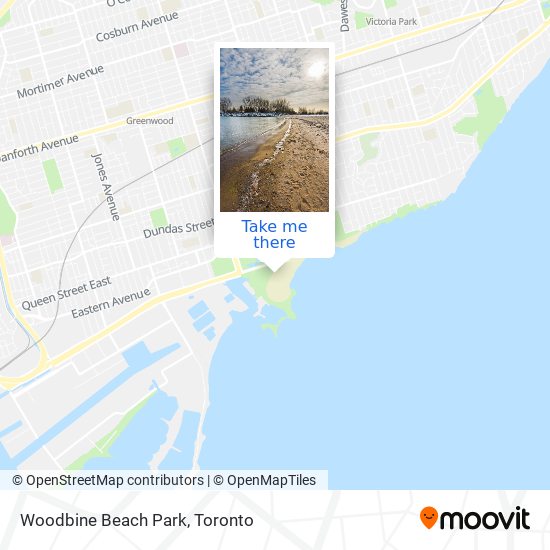 Woodbine Beach Park map