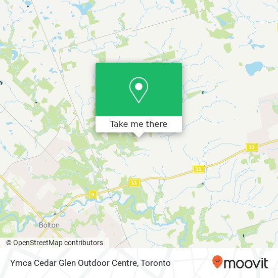 Ymca Cedar Glen Outdoor Centre map