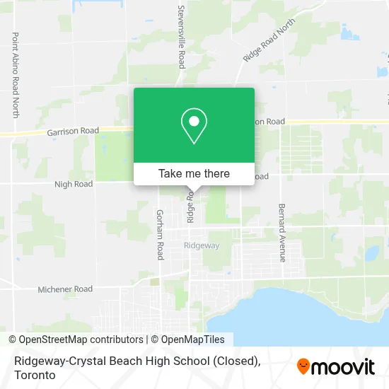 Ridgeway-Crystal Beach map