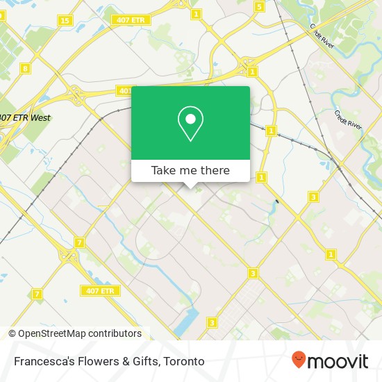 Francesca's Flowers & Gifts map