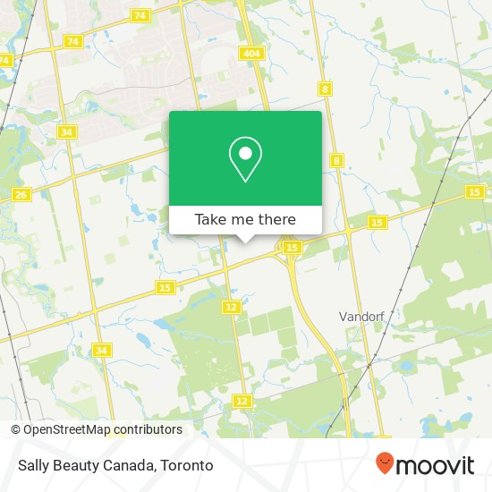 Sally Beauty Canada map