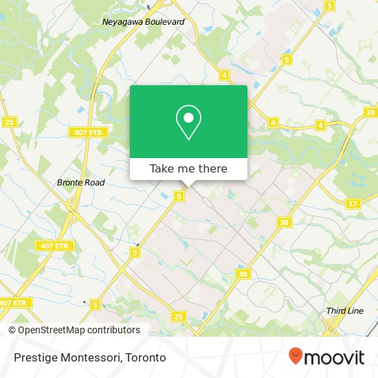 Prestige Montessori map