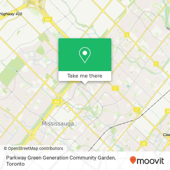 Parkway Green Generation Community Garden map