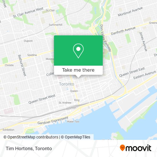 Tim Hortons map