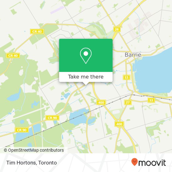 Tim Hortons map