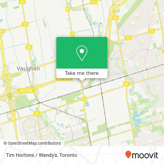 Tim Hortons / Wendy's map