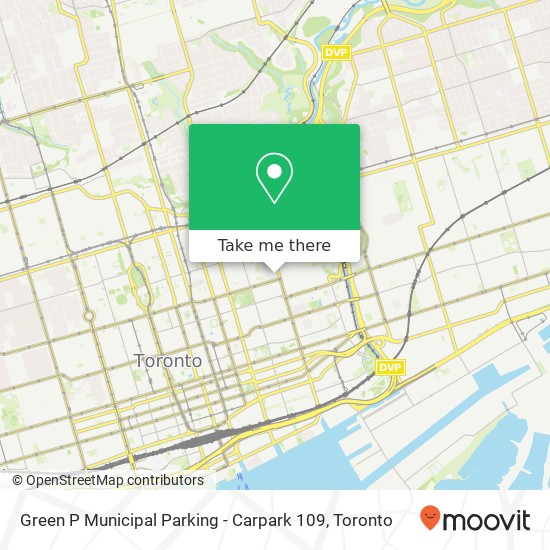 Green P Municipal Parking - Carpark 109 map