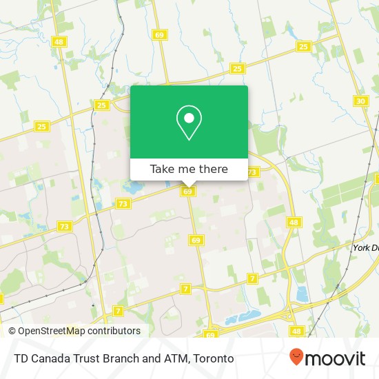 TD Canada Trust Branch and ATM map