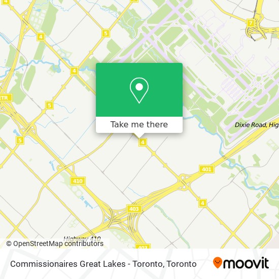 Commissionaires Great Lakes - Toronto map