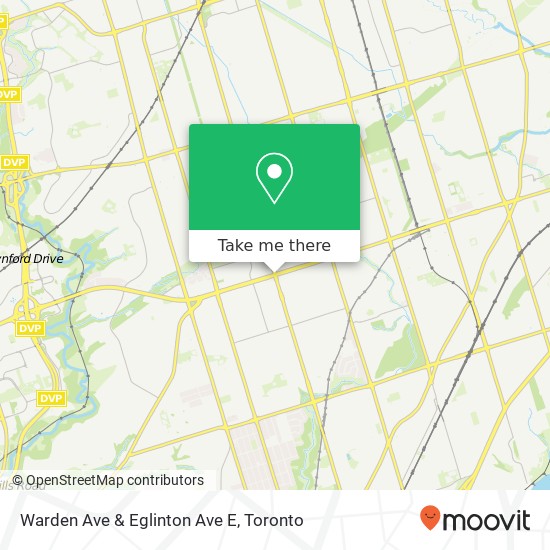 Warden Ave & Eglinton Ave E map